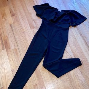 Black Off The Shoulder Jumpsuit